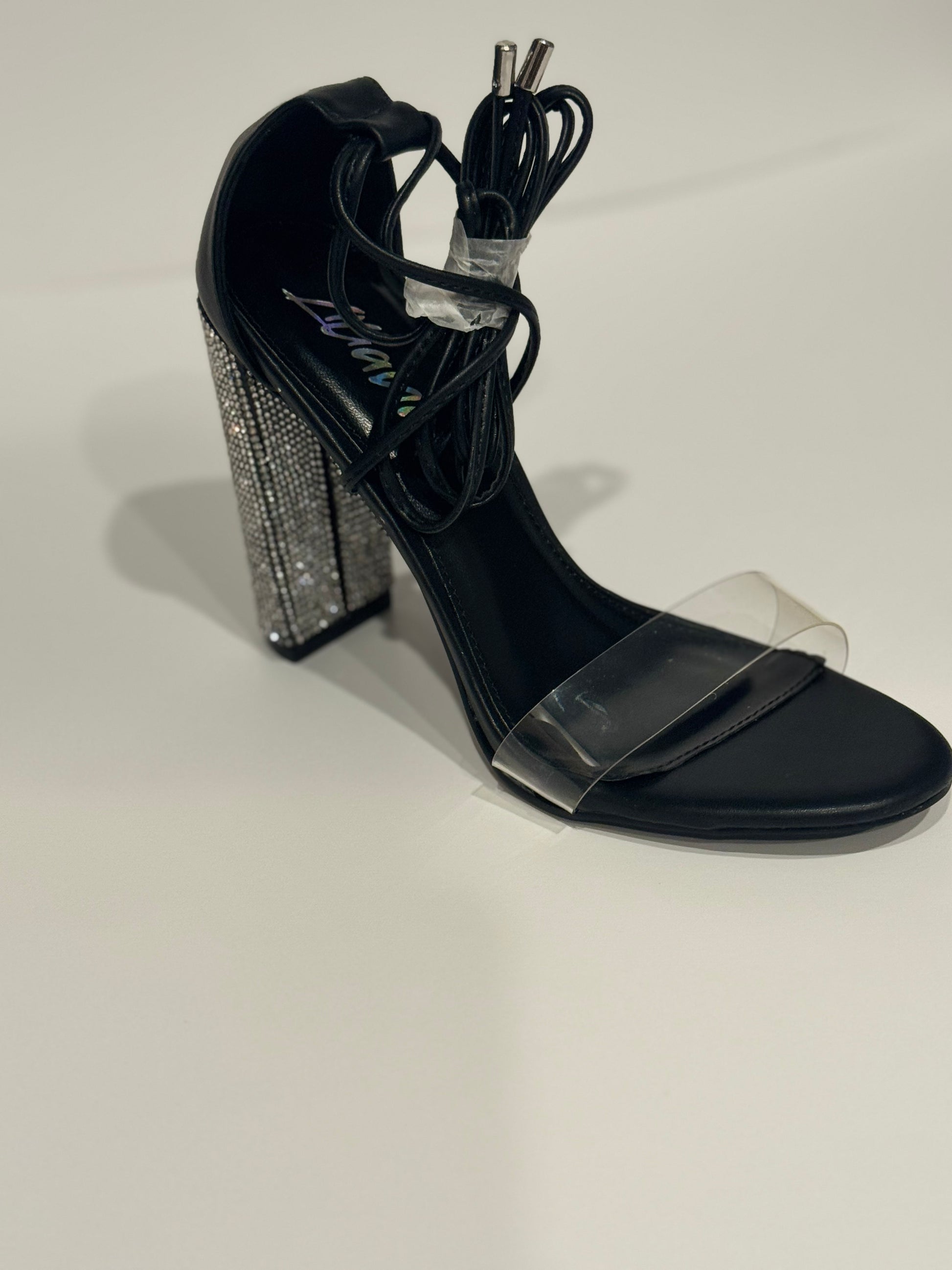 black&silver heel