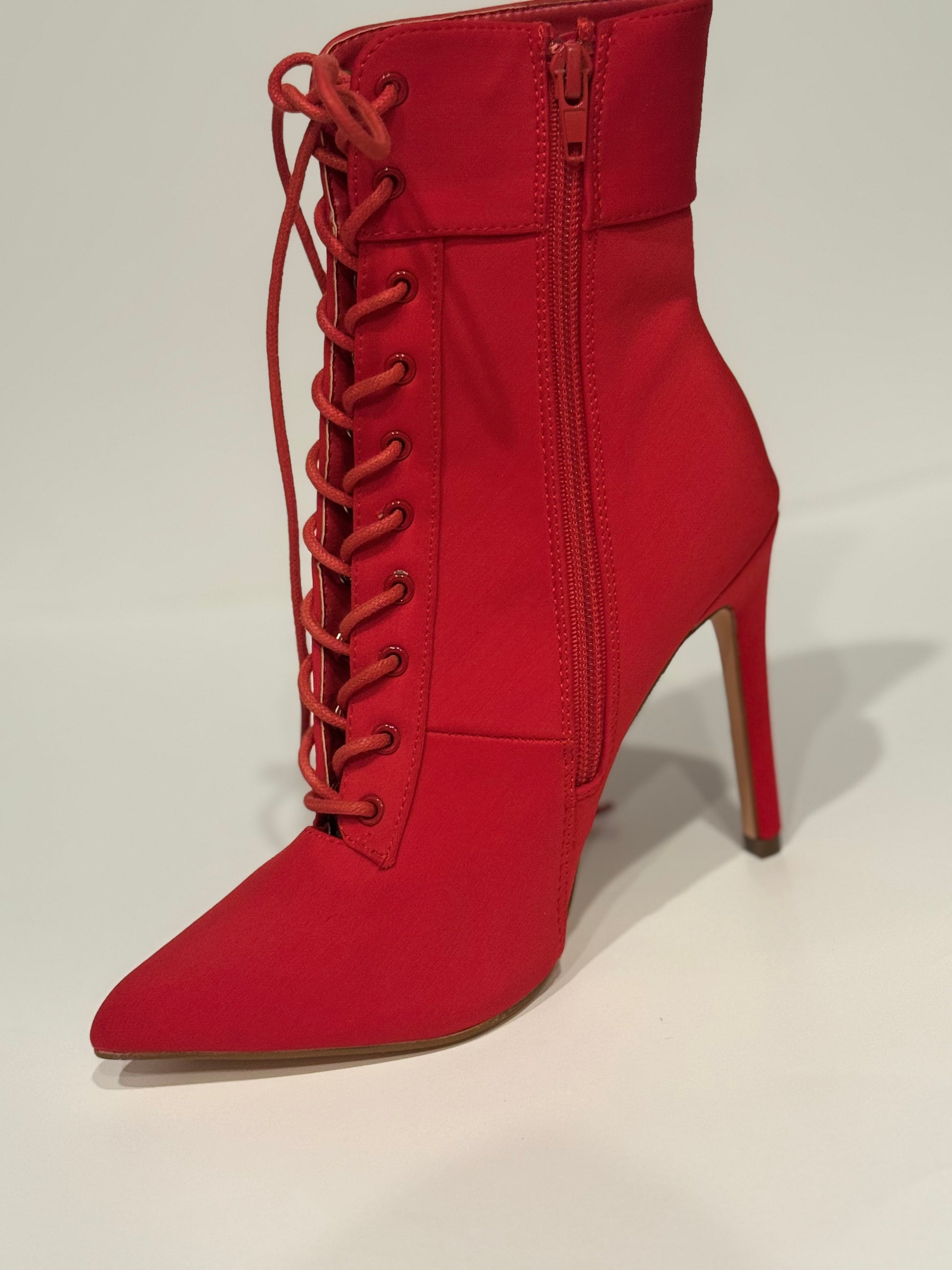 red short boot