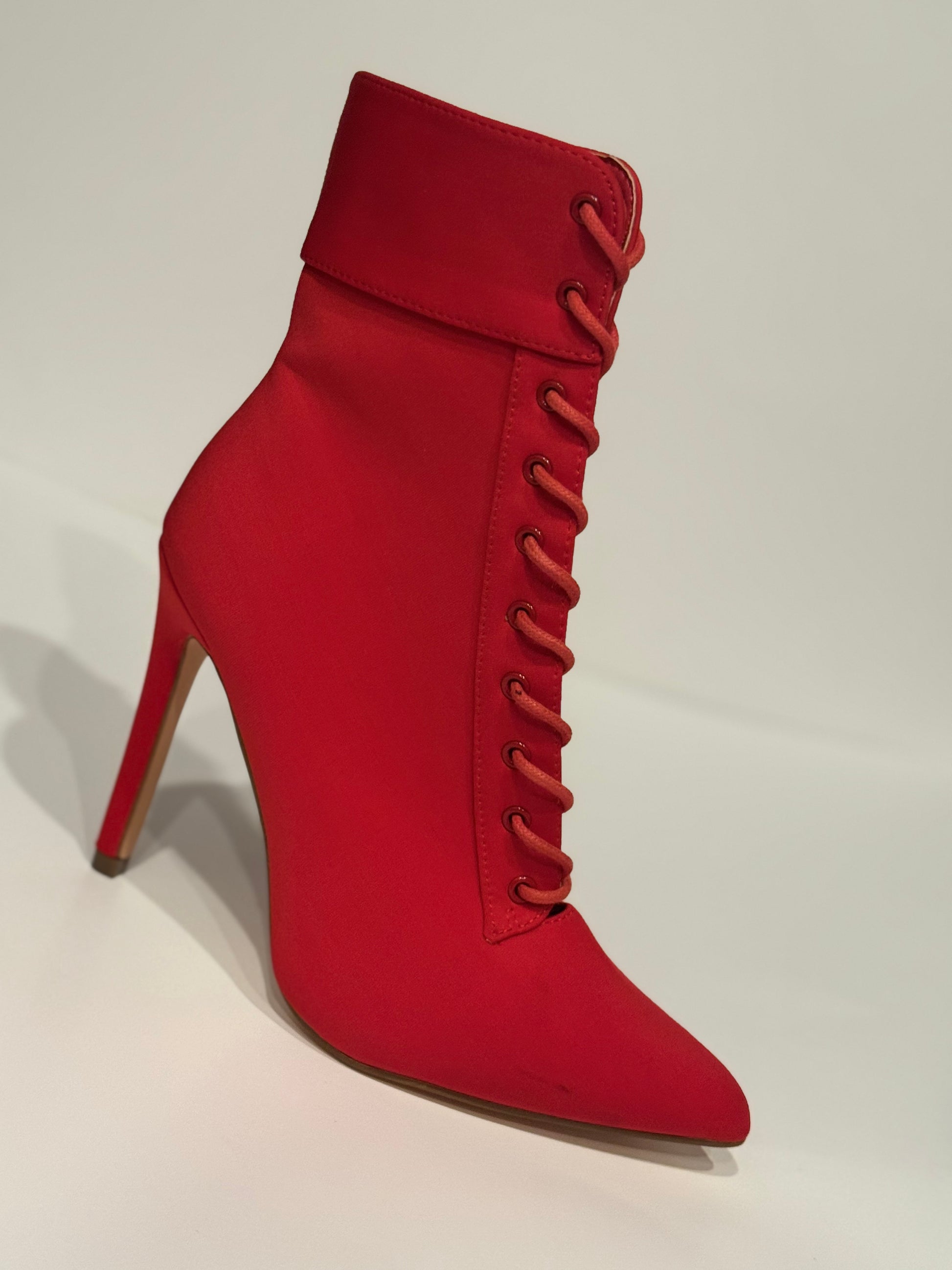 red short boot