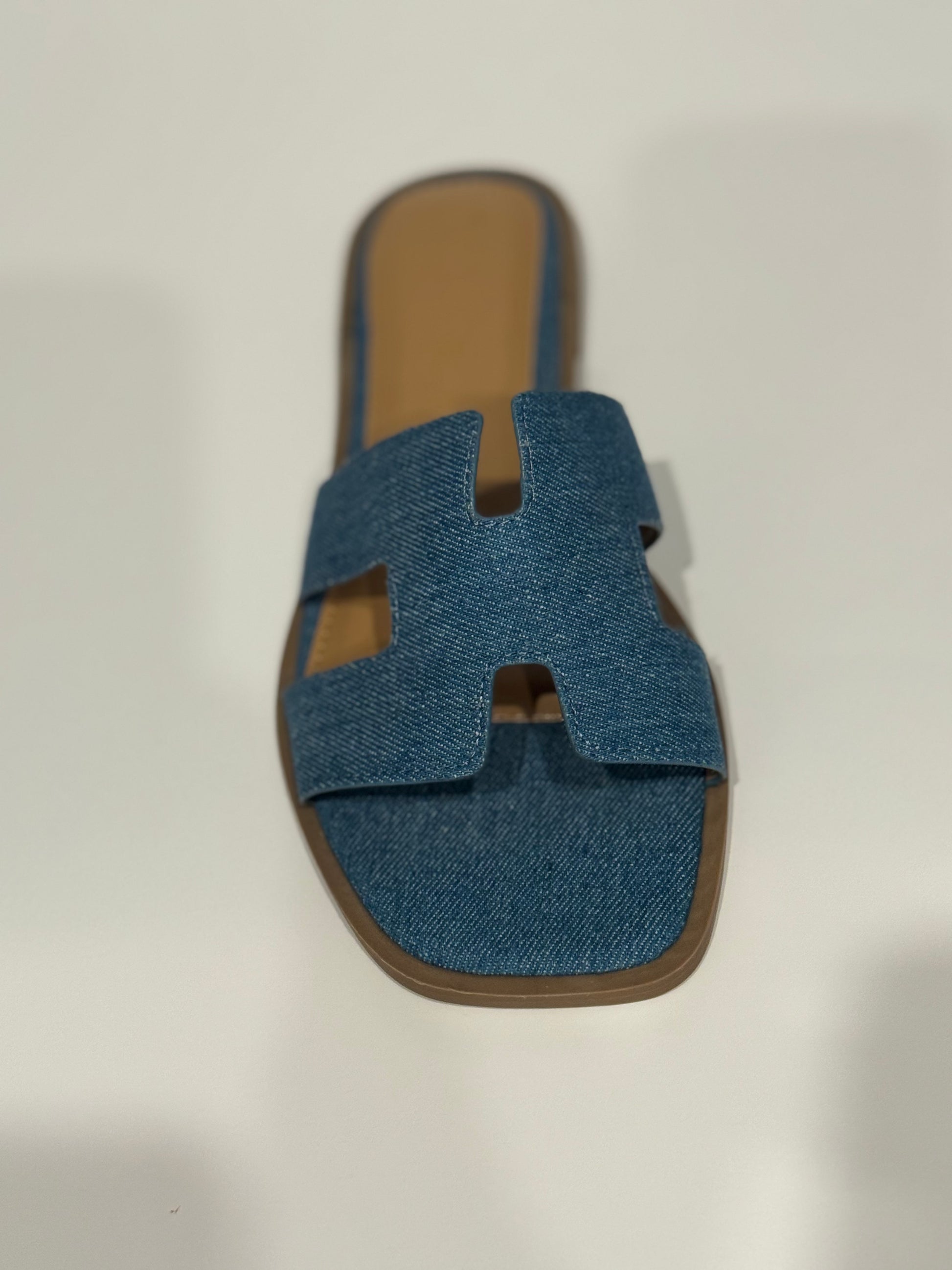 denim slides