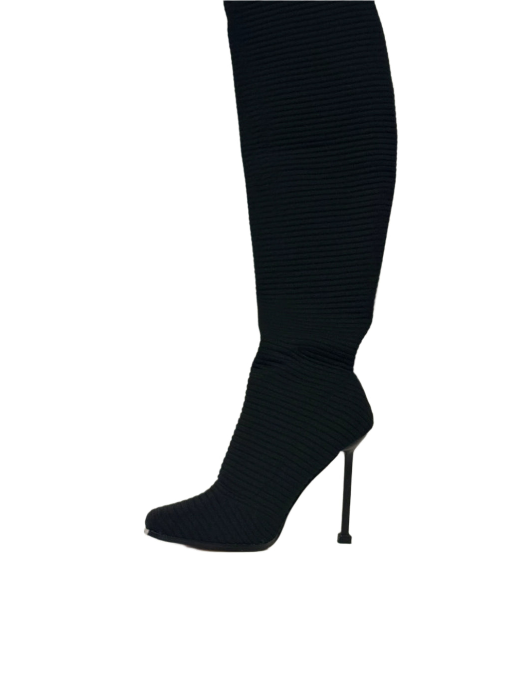 black thigh boot