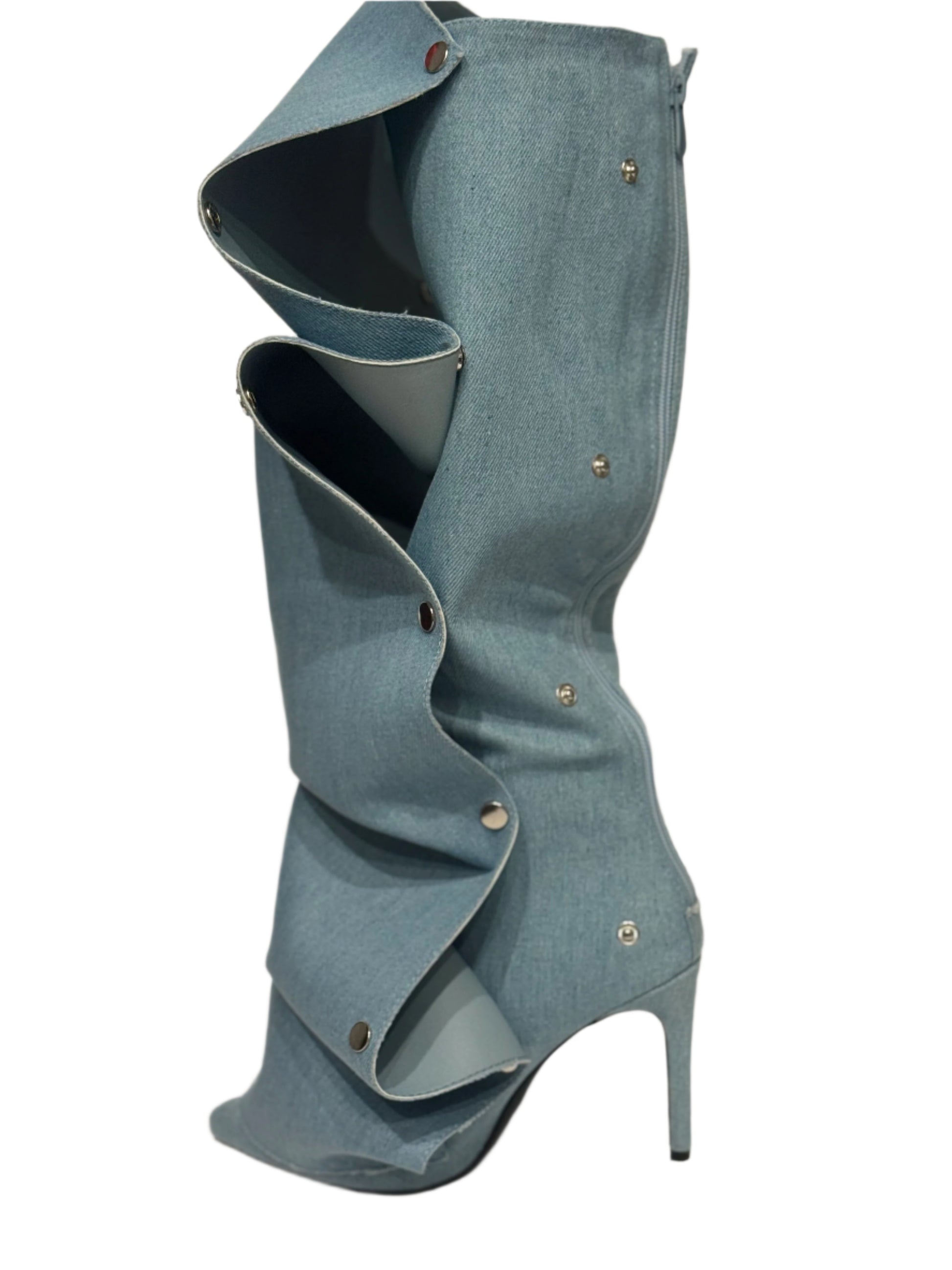 Denim boots