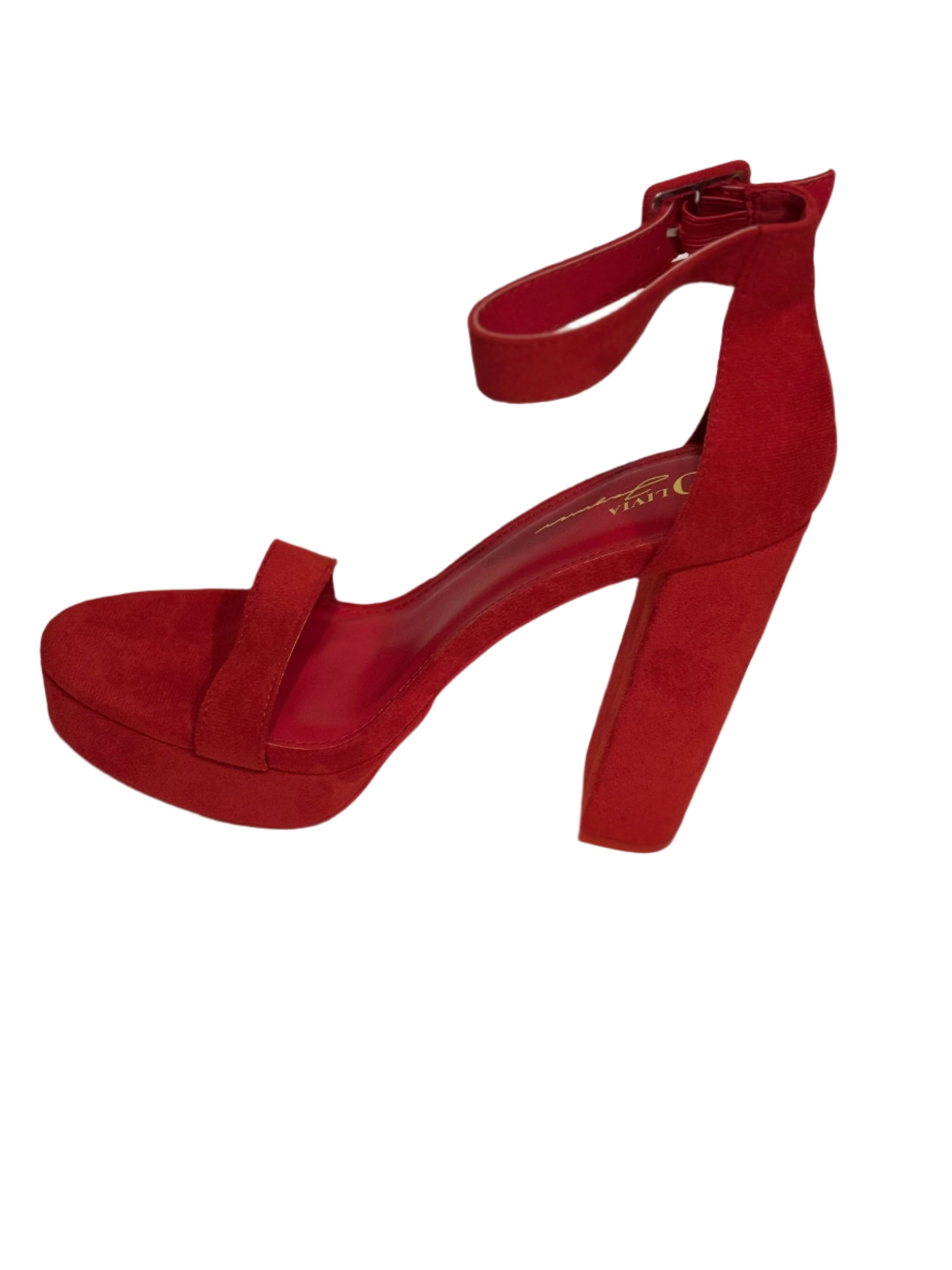 red wedge heel
