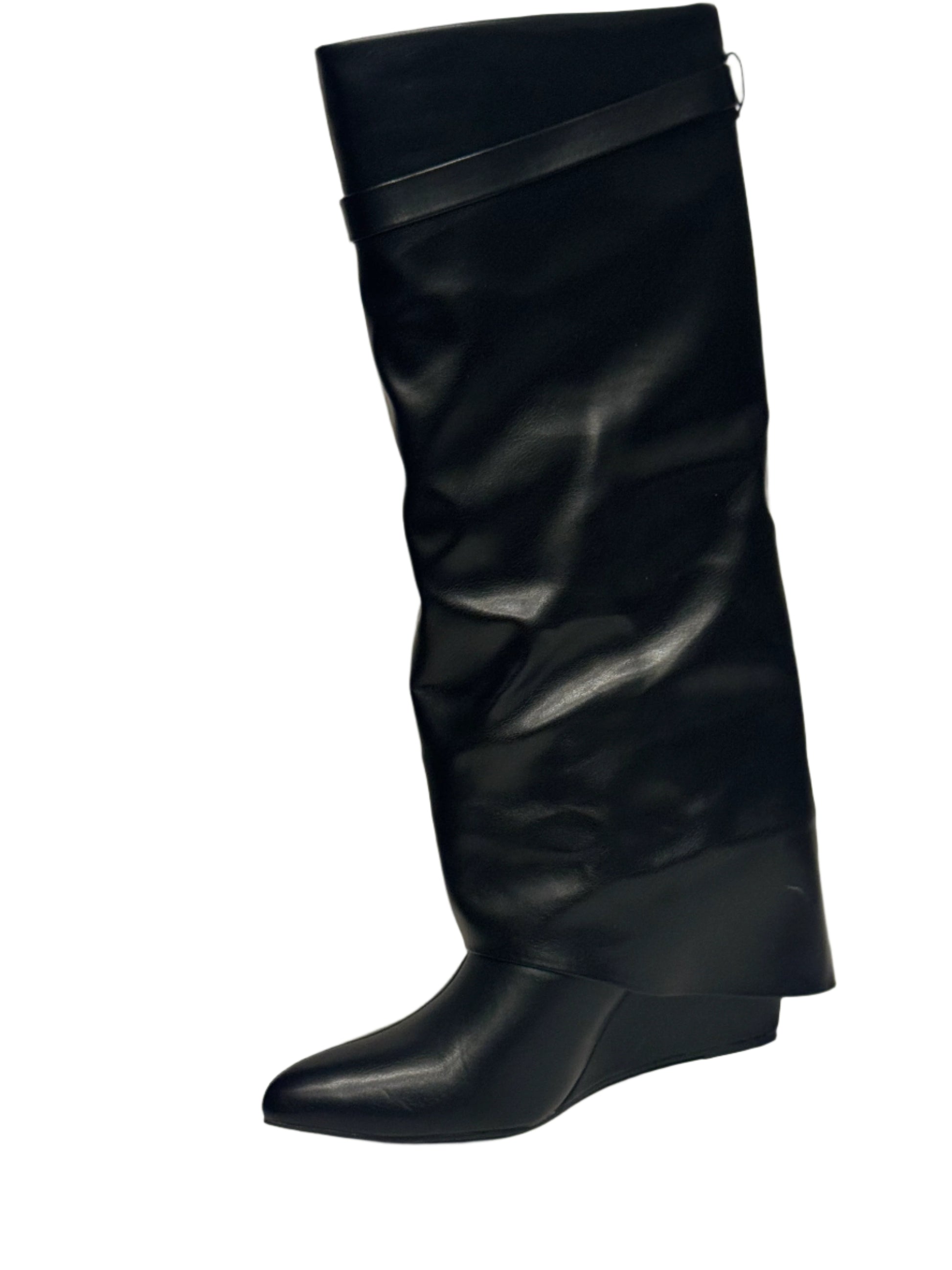 black short boot