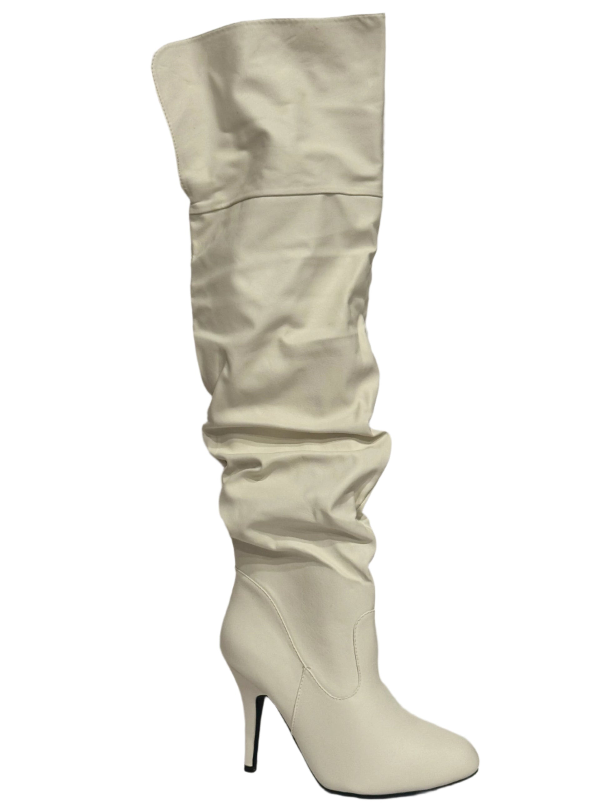 white thigh boot