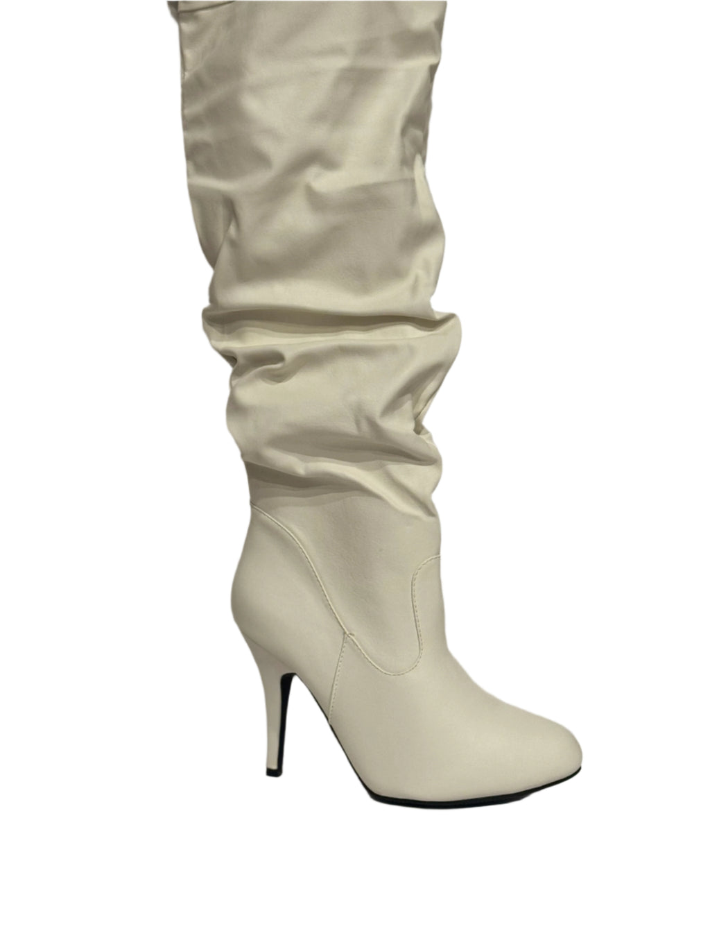 white thigh boot