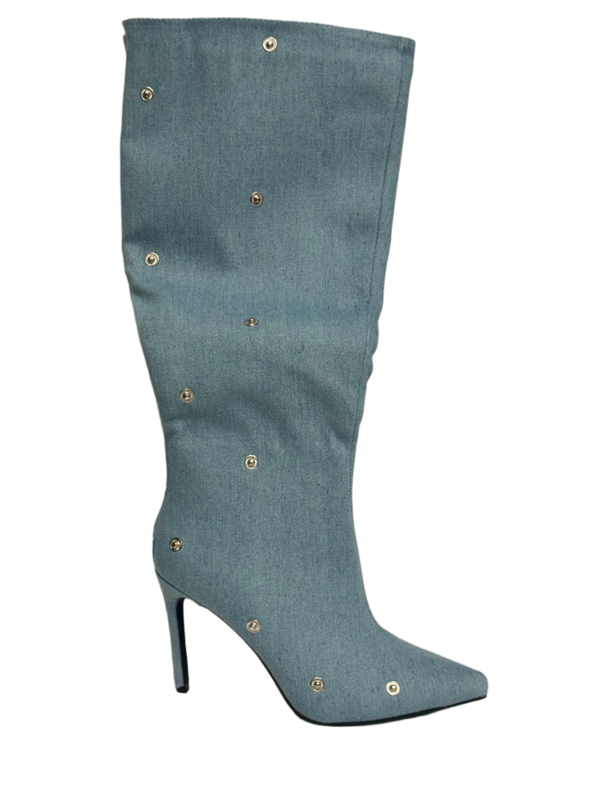 Denim boots